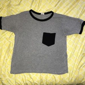 Gray crop top